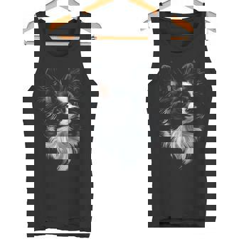 パピヨン 犬 モチーフ ペット アート パピヨン タンクトップ - Kawaiitshirt
