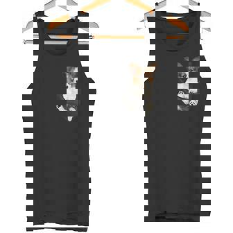 パピヨン愛好家のためのポケットに入った面白いパピヨン タンクトップ - Kawaiitshirt