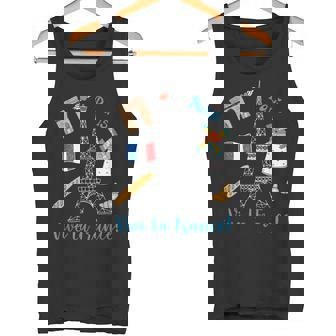 パリ お土産 エッフェル塔 フランス ヴィーヴ ラ・フランス タンクトップ - Kawaiitshirt