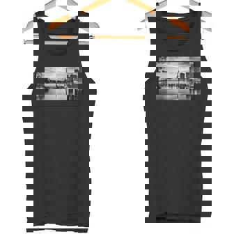 パリ エッフェル塔 ライト ビンテージ写真 お土産 イベント タンクトップ - Kawaiitshirt