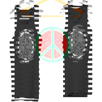パレスチナシャツ スイカ ピースサイン パレスチナ国旗 タンクトップ - Kawaiitshirt