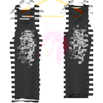 パンサーピンク×ハートラブトラディショナルフラッシュ タンクトップ - Kawaiitshirt