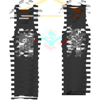 パンダ 麻雀 面白いtシャツ 動物 文字入り メンズ おもしろ 面白い 服 おもしろグッズ ネタ 雀士 タンクトップ - Kawaiitshirt