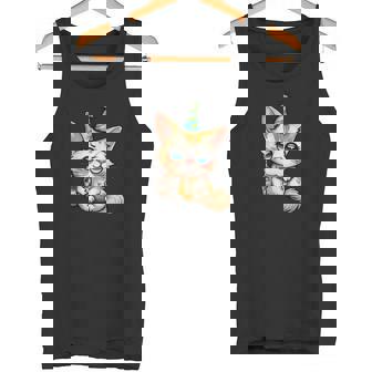 パーティー 猫 ドリンク 飲んだ 酔った プッシー キティ 猫 お祝い ブーー タンクトップ - Kawaiitshirt