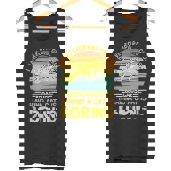 ヒョウモントカゲモドキ 爬虫類 小さな恐竜を飼っています タンクトップ - Kawaiitshirt