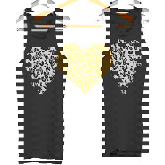 ヒョウ柄ハートデザイン ヒョウ柄 タンクトップ - Kawaiitshirt