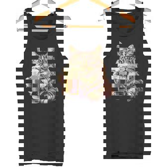 ビールジョッキ かわいい猫 タンクトップ - Kawaiitshirt