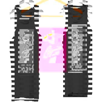 ピンクパンサー 「P」の文字を抱く タンクトップ - Kawaiitshirt