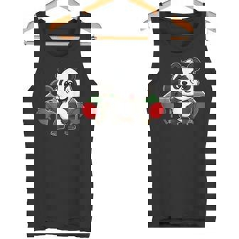 ピンポン卓球をするかわいいパンダ タンクトップ - Kawaiitshirt