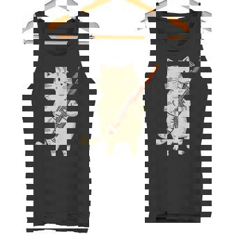 ファゴット猫ミュージシャン レトロ キュート バンド オーケストラ タンクトップ - Kawaiitshirt