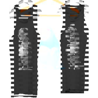 ファニー ファット 悲しい猫 アートデザイン 太った子猫 猫好き タンクトップ - Kawaiitshirt