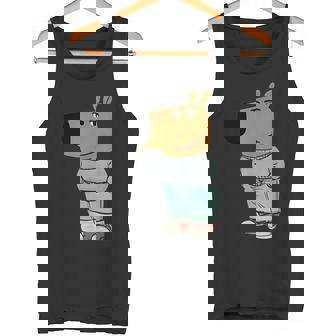 ファニー・ジェネ・アルファ・チル・ガイ・ミーム・ドッグ・クール・インターネット・ステートメント タンクトップ - Kawaiitshirt
