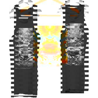 ファンタジー キュート イエロー カエルの太陽 タンクトップ - Kawaiitshirt