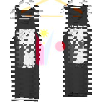 フィリピン 日本 ハーフフラッグ ウェア フィリピン ジャパニーズルーツ タンクトップ - Kawaiitshirt