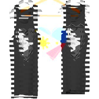 フィリピン独立記念日 I Love Philippines 国旗 ハート タンクトップ - Kawaiitshirt