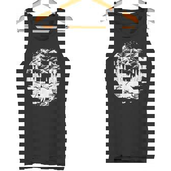 フォレストマウンテンの面白いスクオンク 星 Cryptid 内向性 タンクトップ - Kawaiitshirt