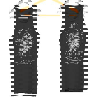 フラットヘッド トライブ ネイティブアメリカン インディアン プライド リスペクト ダーク タンクトップ - Kawaiitshirt