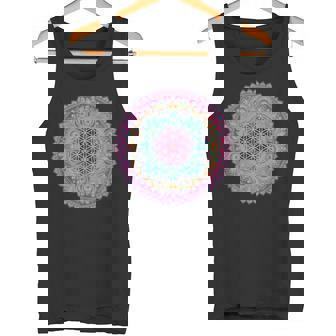 フラワー・オブ・ライフシンボル 民間伝承 マンダラ 5 ファン ファン ファン タンクトップ - Kawaiitshirt