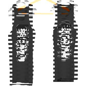 フランケンシュタイン モンスター ブラックワーク タンクトップ - Kawaiitshirt