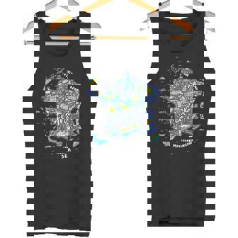 フランス 地図 ヨーロッパ パリ ツアー エッフェル フランス バケーション お土産 タンクトップ - Kawaiitshirt