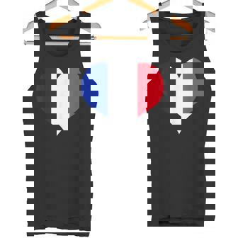 フランス国旗ラブハートフランス国旗 タンクトップ - Kawaiitshirt