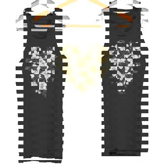 フローラル ジャスミン フラワーガール ハート バレンタインデー 植物 ママ タンクトップ - Kawaiitshirt