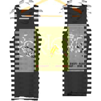 ブラジルオオハシ航空ヴィンテージ旅行ポスターリオデジャネイロ タンクトップ - Kawaiitshirt