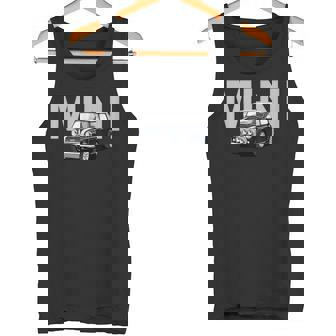 ブリティッシュクラシック スポーツカー ブルー ミニ タンクトップ - Kawaiitshirt