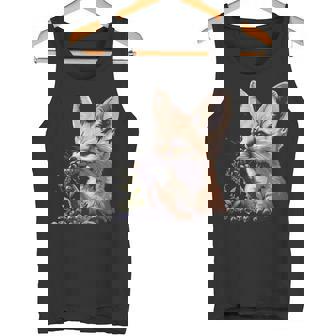 ブルーベリー フェネック キツネ ブルーベリー アニマルアート 野生動物 自然 タンクトップ - Kawaiitshirt