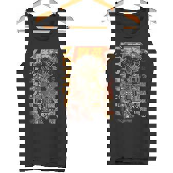 ブロッコジラ ブラックバージョン ブロッコリー タンクトップ - Kawaiitshirt