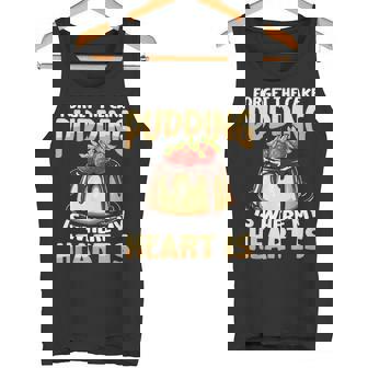 プディングはどこに私の心はチョコレートプリンの恋人 タンクトップ - Kawaiitshirt