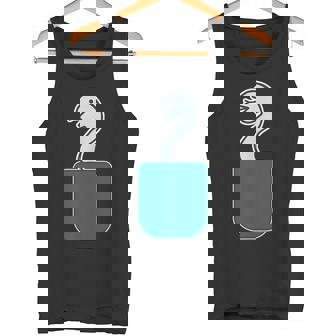 ヘビ 蛇（巳年）《いん ざ ポケット》ワンポイント 胸【どうぶつ フレンズ】動物 ポップ かわいい イラスト タンクトップ - Kawaiitshirt