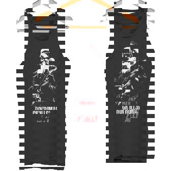 ヘヴィメタルのクリスマス、ギターを弾くサンタ タンクトップ - Kawaiitshirt