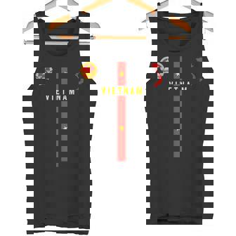ベトナム国旗、ベトナムのシルエットマップ、紋章 タンクトップ - Kawaiitshirt