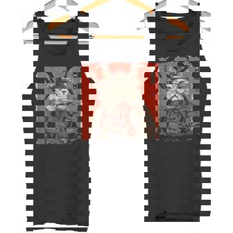 ペルシャ猫 日本美術 サムライ 浮世絵 ヴィンテージ タンクトップ - Kawaiitshirt