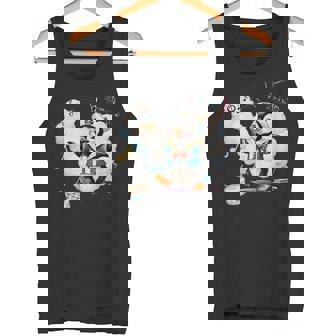 ペンギン 水兵 セーラー襟 錨マーク リボン 可愛い 赤 青 黄色 ピンク 水色 タンクトップ - Kawaiitshirt