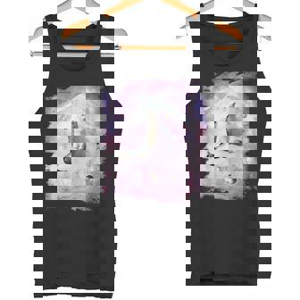 ペンギンに乗る宇宙猫 タンクトップ - Kawaiitshirt