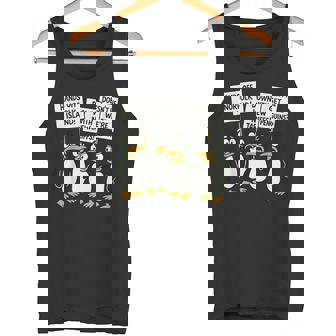 ペンギンの関税 聞いた島 ペンギンと一緒に立つ タンクトップ - Kawaiitshirt