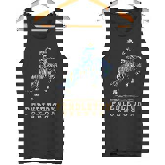 ペンドルトンオレゴン-ロデオ-カウボーイ-ホース タンクトップ - Kawaiitshirt