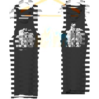 ホッキョクグマ。動物好き、シロクマの家族 タンクトップ - Kawaiitshirt