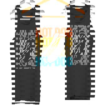 ホットドッグ 大人用 レトロ ヴィンテージ ホットドッグ タンクトップ - Kawaiitshirt