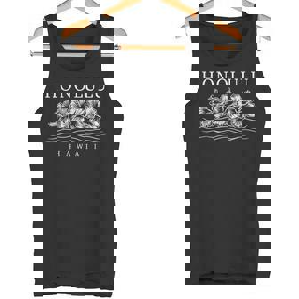ホノルル ハワイ ハワイアン ハイビスカス 花 サーファー お土産 タンクトップ - Kawaiitshirt