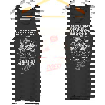 ホラー映画は怖がらない、小さな話をする、おもしろい不安 タンクトップ - Kawaiitshirt