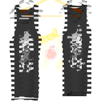 ボウリング 柴犬 犬 ポケット カワイイ ボウラー メンズ レディース キッズ タンクトップ - Kawaiitshirt