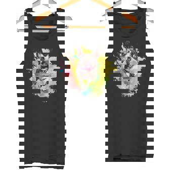 ボストンテリア 恋人 カラフル スプラッシュアート ボストンテリア タンクトップ - Kawaiitshirt