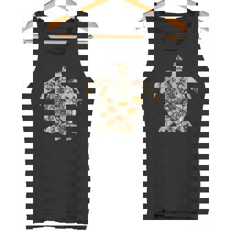 ボタニカル・シルエット・マッシュルーム オーシャニック・コタジェコア ウミガメ タンクトップ - Kawaiitshirt