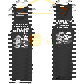 ボンレス犬とボンレス猫 ハンバーガーとおにぎり ダークカラー タンクトップ - Kawaiitshirt