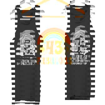 ボーホー レオパード レインボー 43 & ファビュラス ヴィンテージ 43歳の誕生日 タンクトップ - Kawaiitshirt