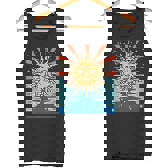 ボーホー 太陽と月 天体 三日月 フェイズ タンクトップ - Kawaiitshirt