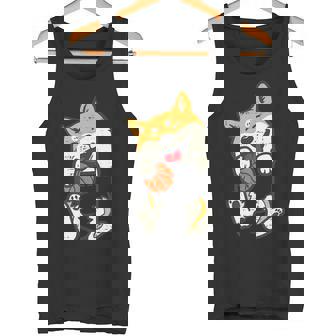 ポケット 柴犬 バスケットボール かわいい バラー 犬 メンズ レディース キッズ タンクトップ - Kawaiitshirt